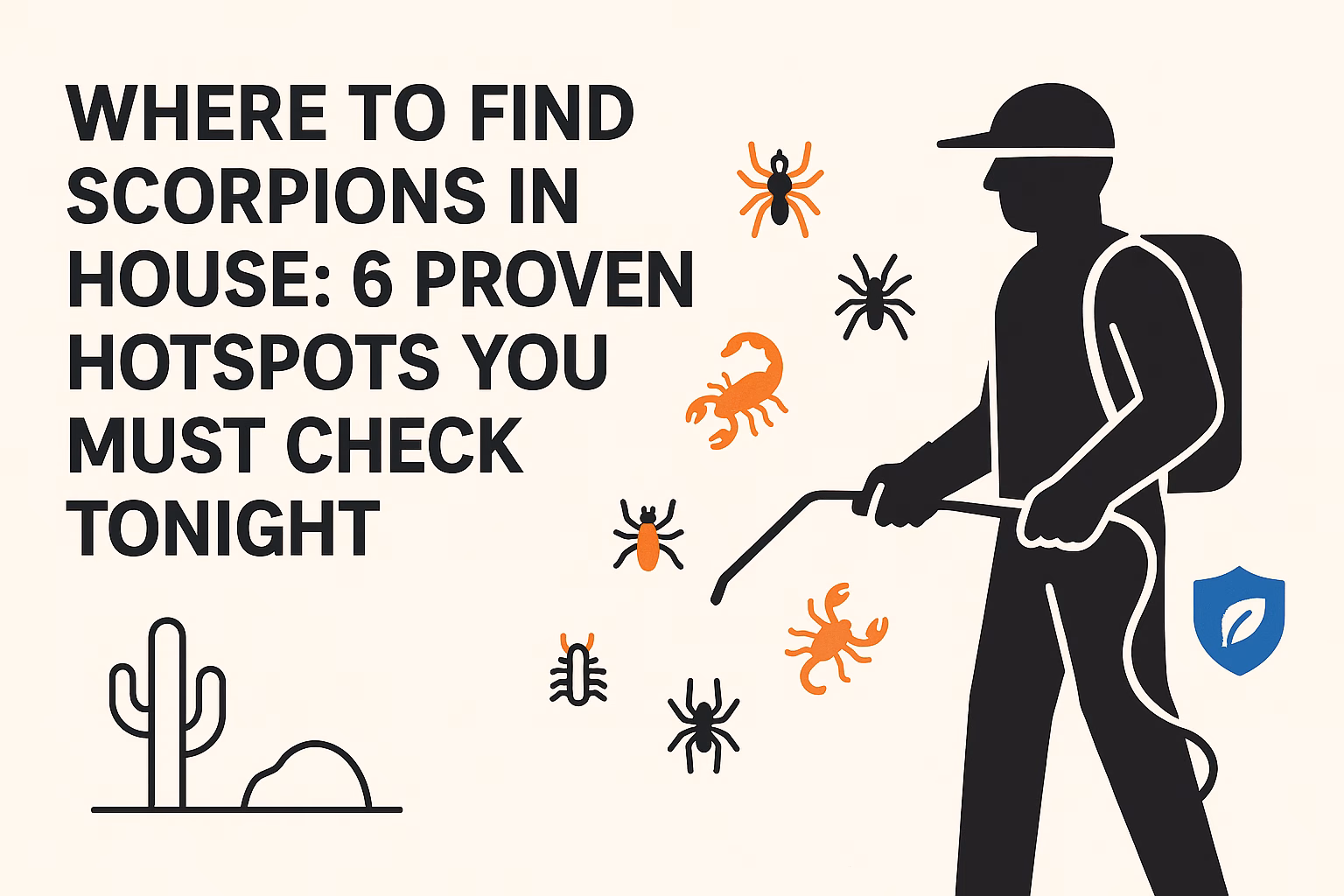 Gardener spraying for pests with scorpions and other insects, highlighting where to find scorpions in house.