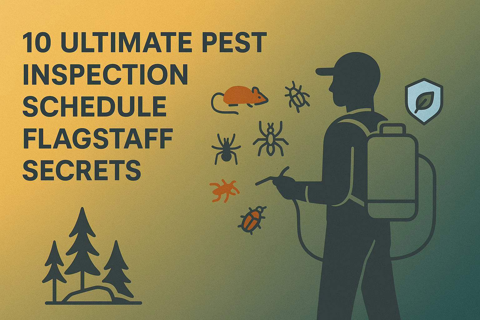 10 ultimate pest inspection schedule Flagstaff secrets with a pest control operator and images of common pests.